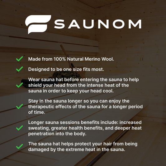 Premium Ultra Soft Sauna Hat for Women and Men