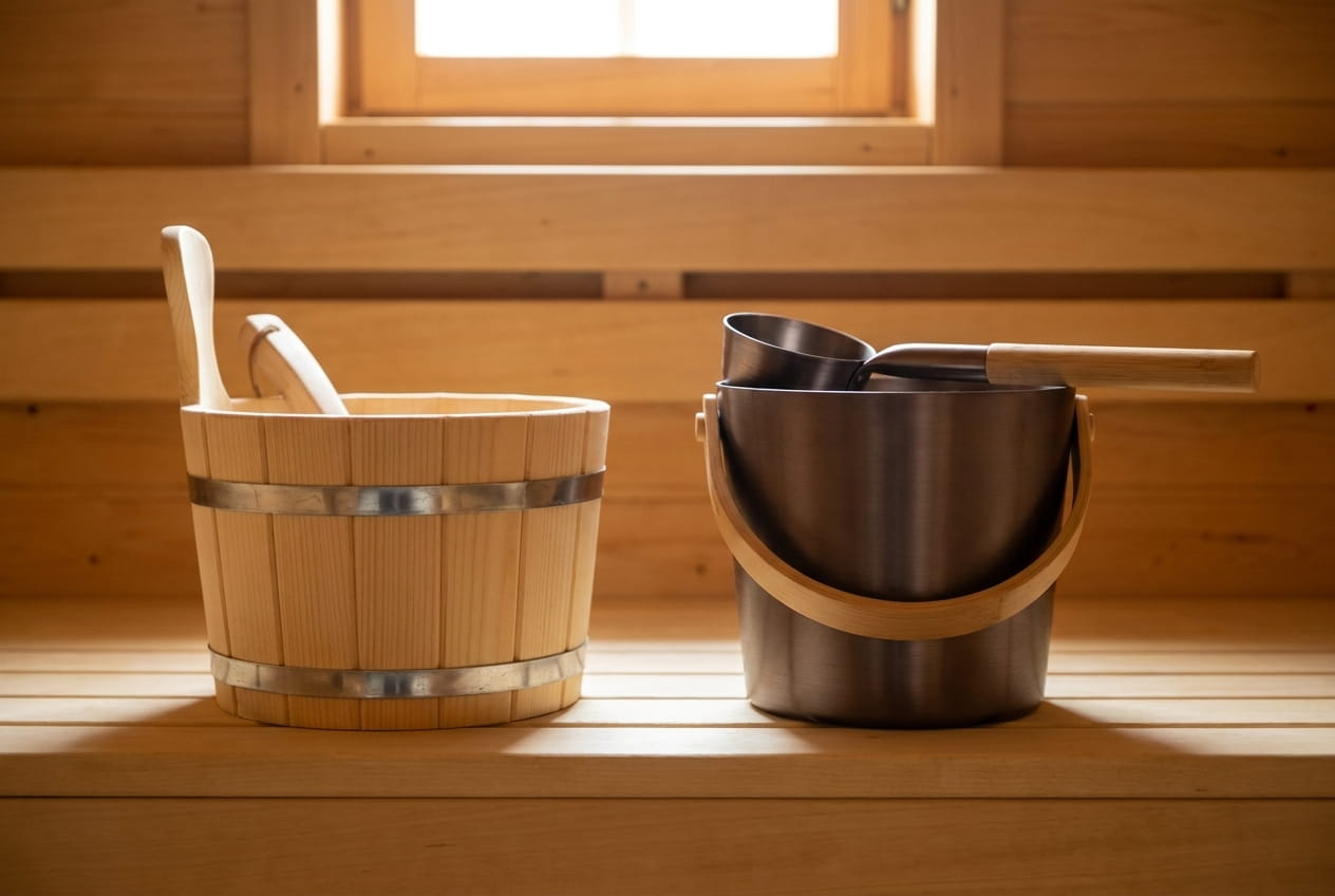 Metal vs Wooden Sauna Buckets: Which Is Better?