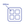630nm red light wavelength illustrated as one section of a quad-chip LED