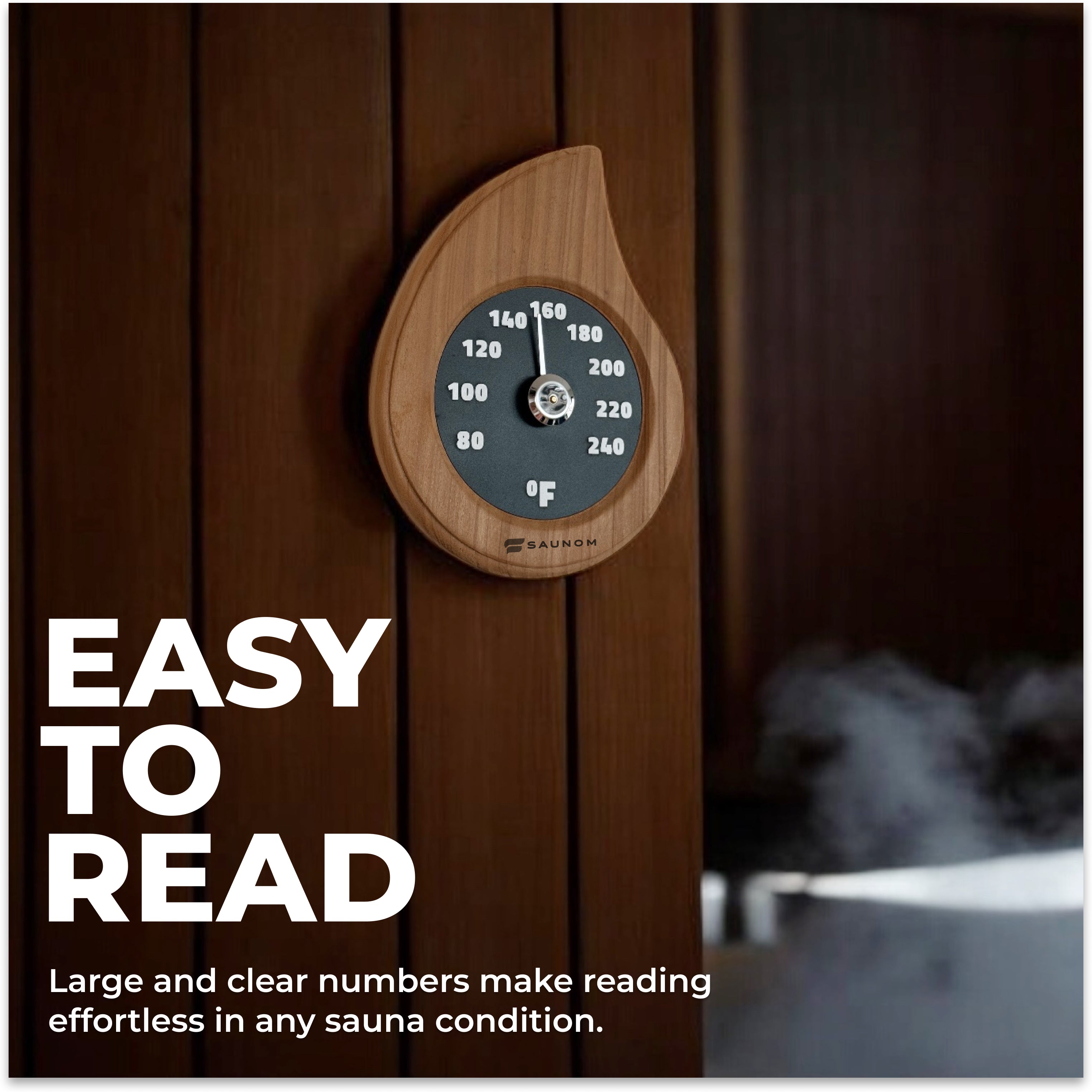Premium Wooden Sauna Thermometer