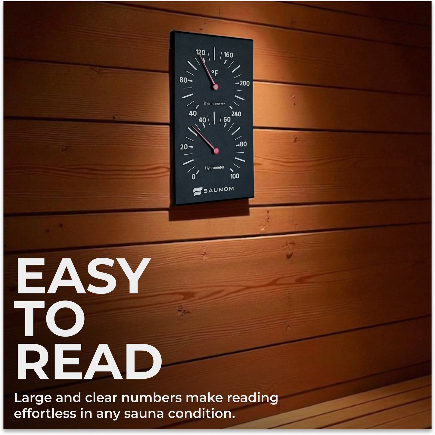 Premium Aluminum Sauna Thermometer & Hydrometer