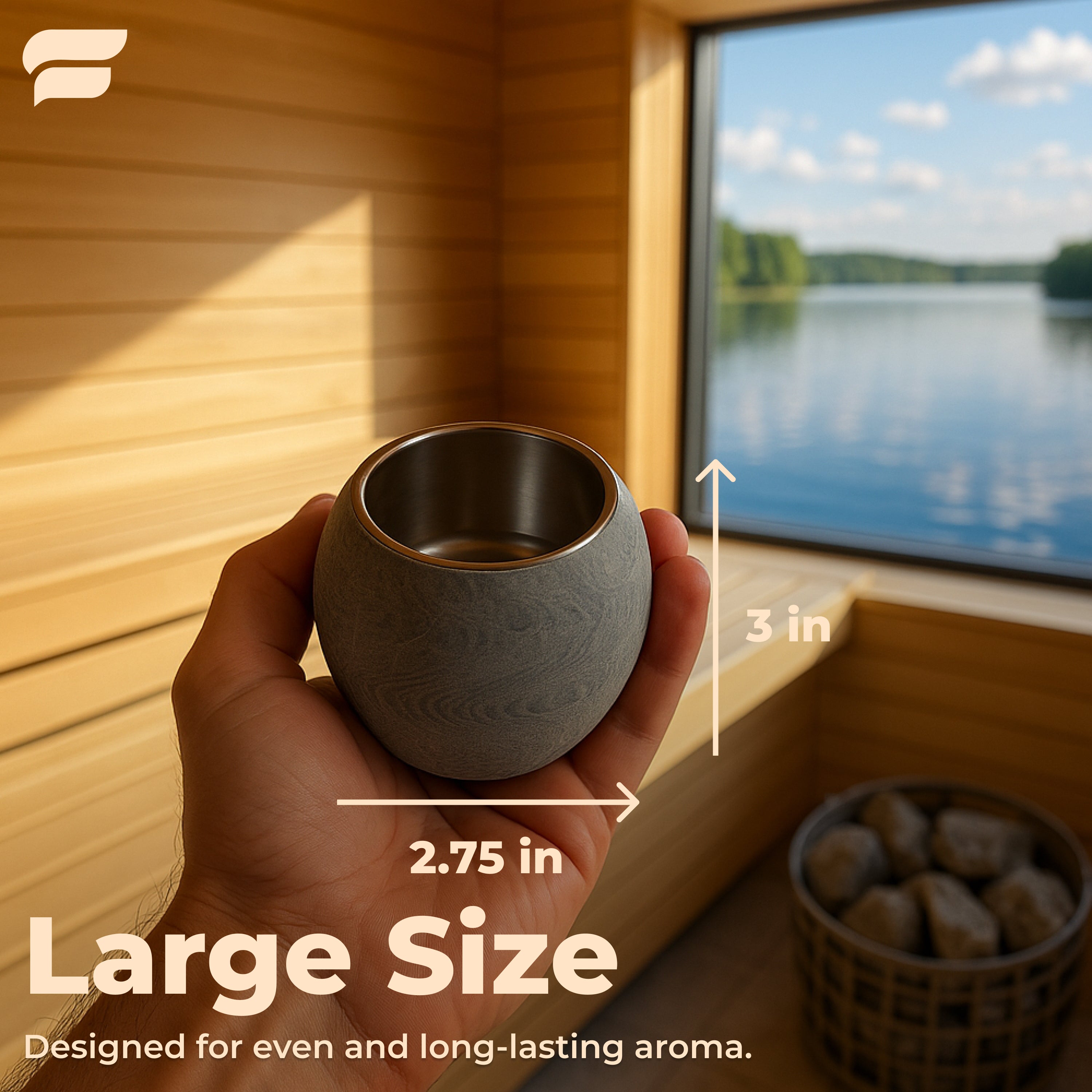 Rauha™ Stone Sauna Aromatherapy Cup
