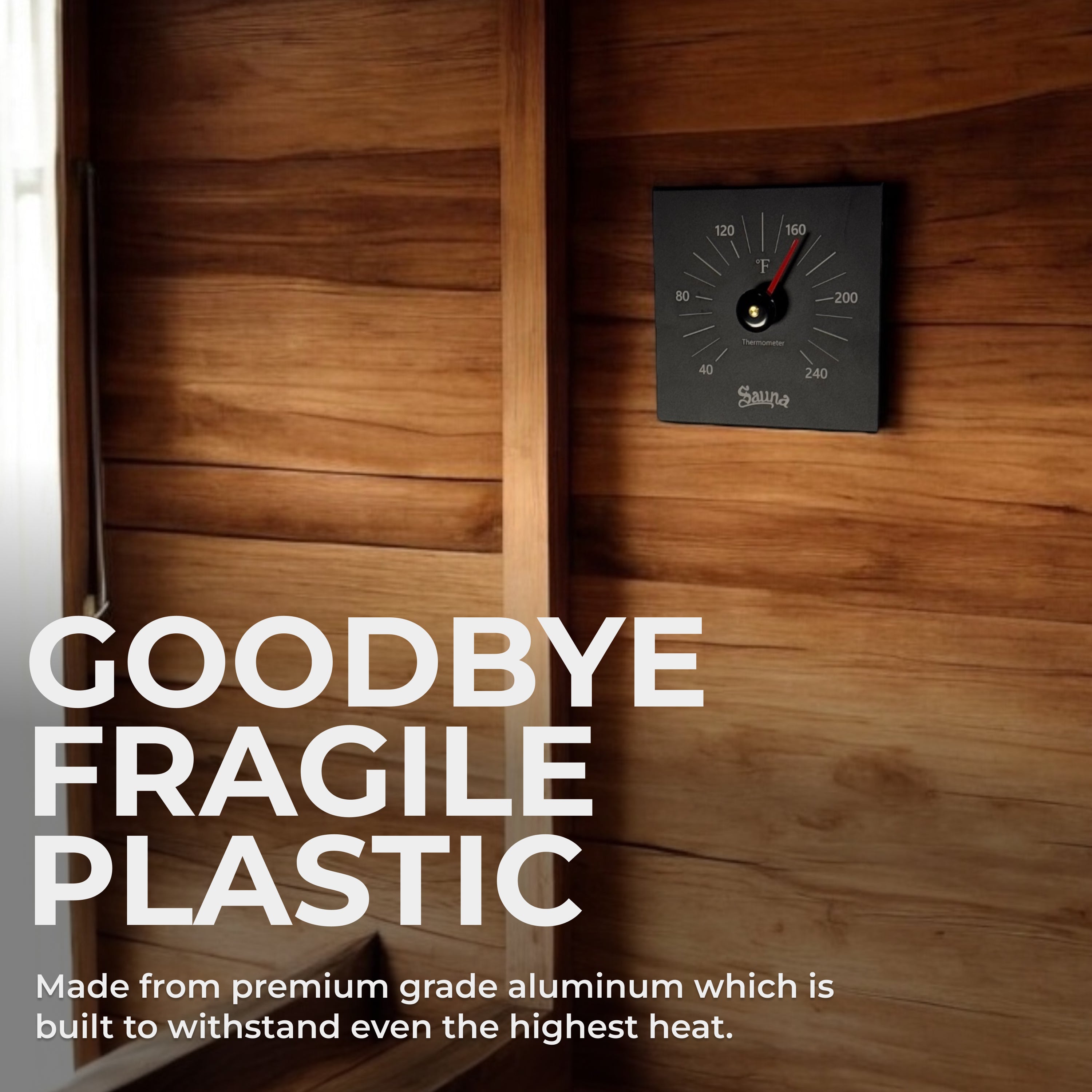 Premium Aluminum Sauna Thermometer