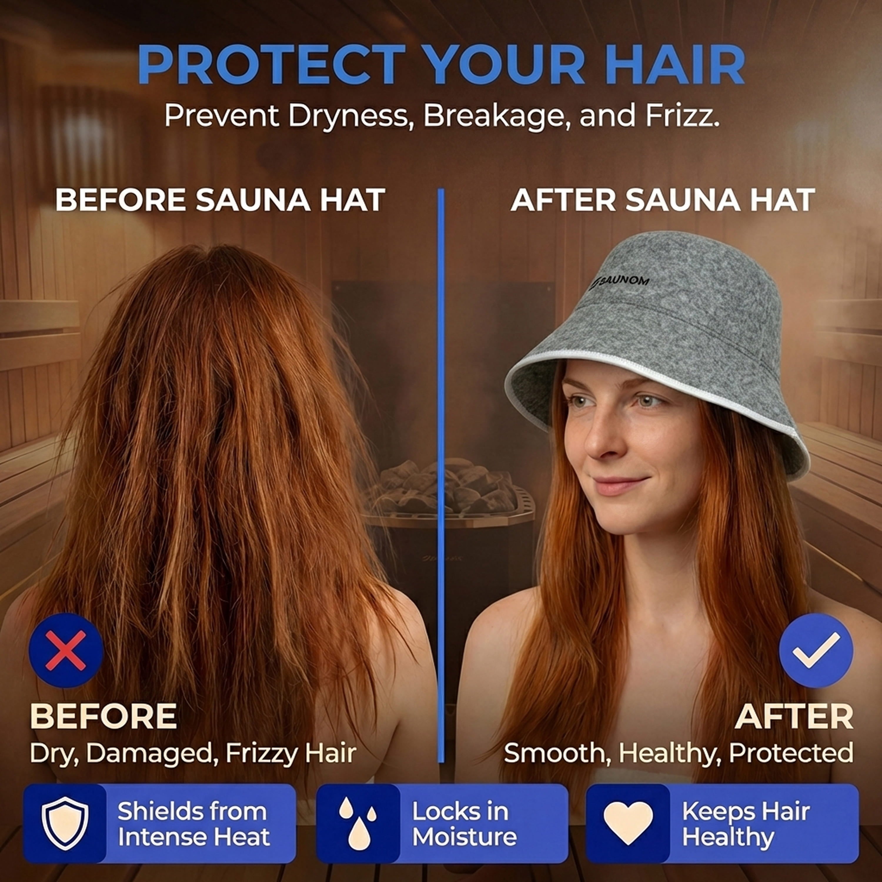 Havu™ Classic Sauna Hat Grey