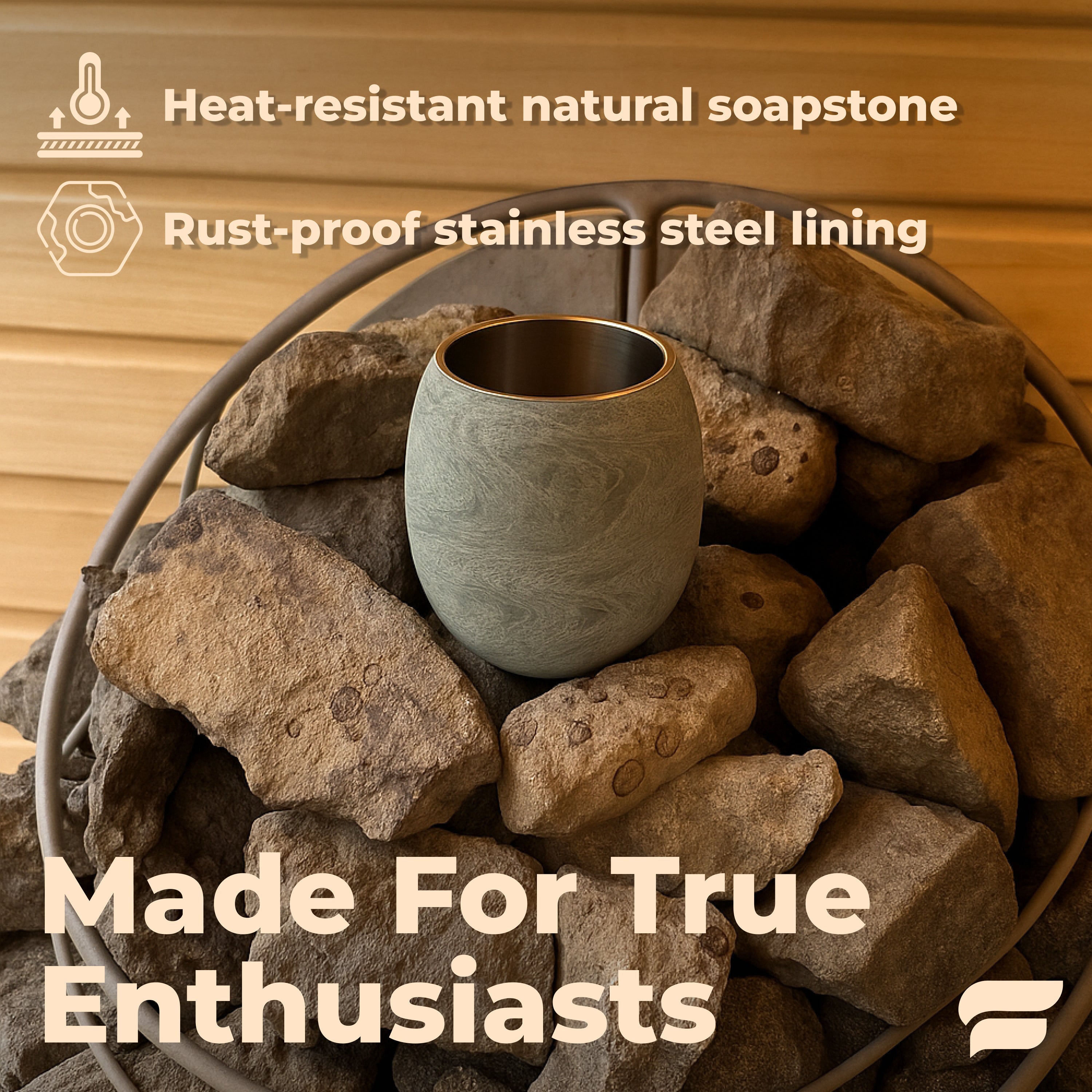Rauha™ Stone Sauna Aromatherapy Cup