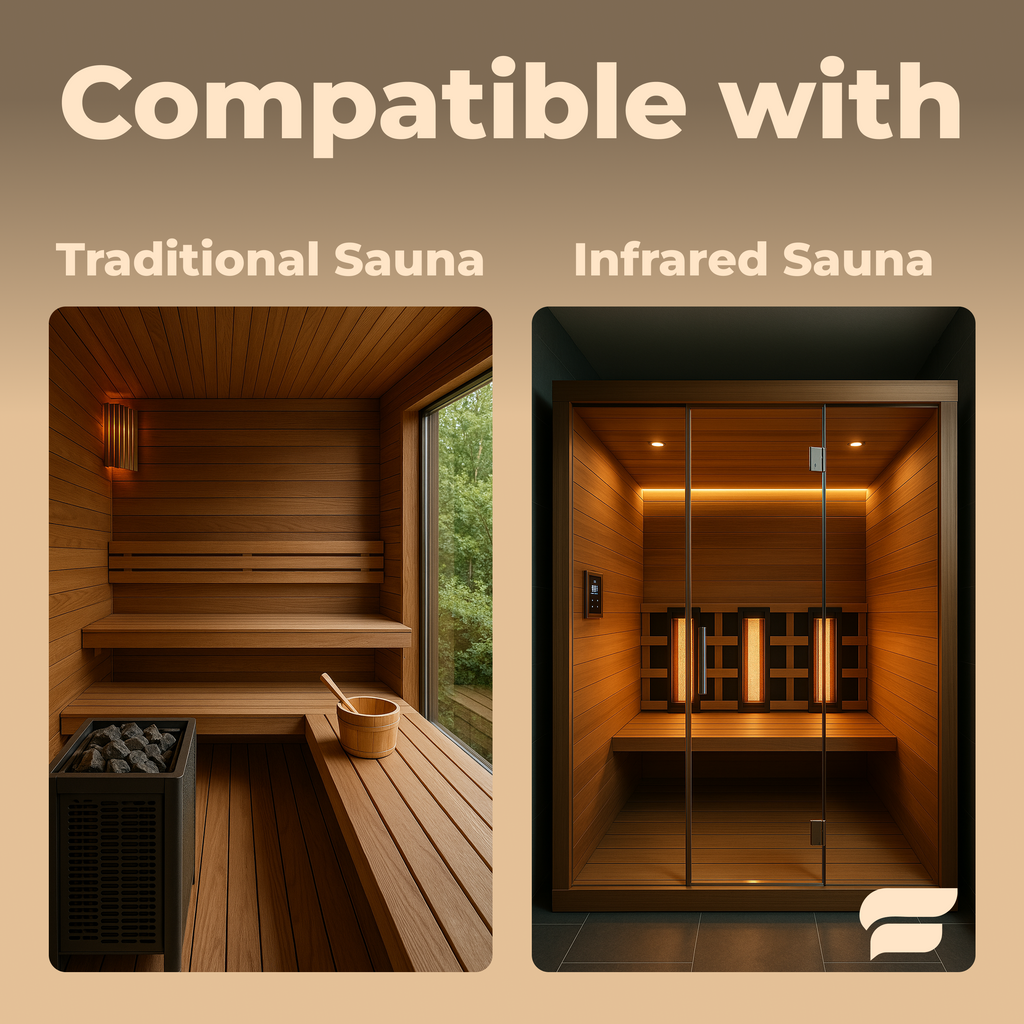 Premium Ergonomic Sauna Backrest with 100% Natural Pine Wood and Non-Slip Pads