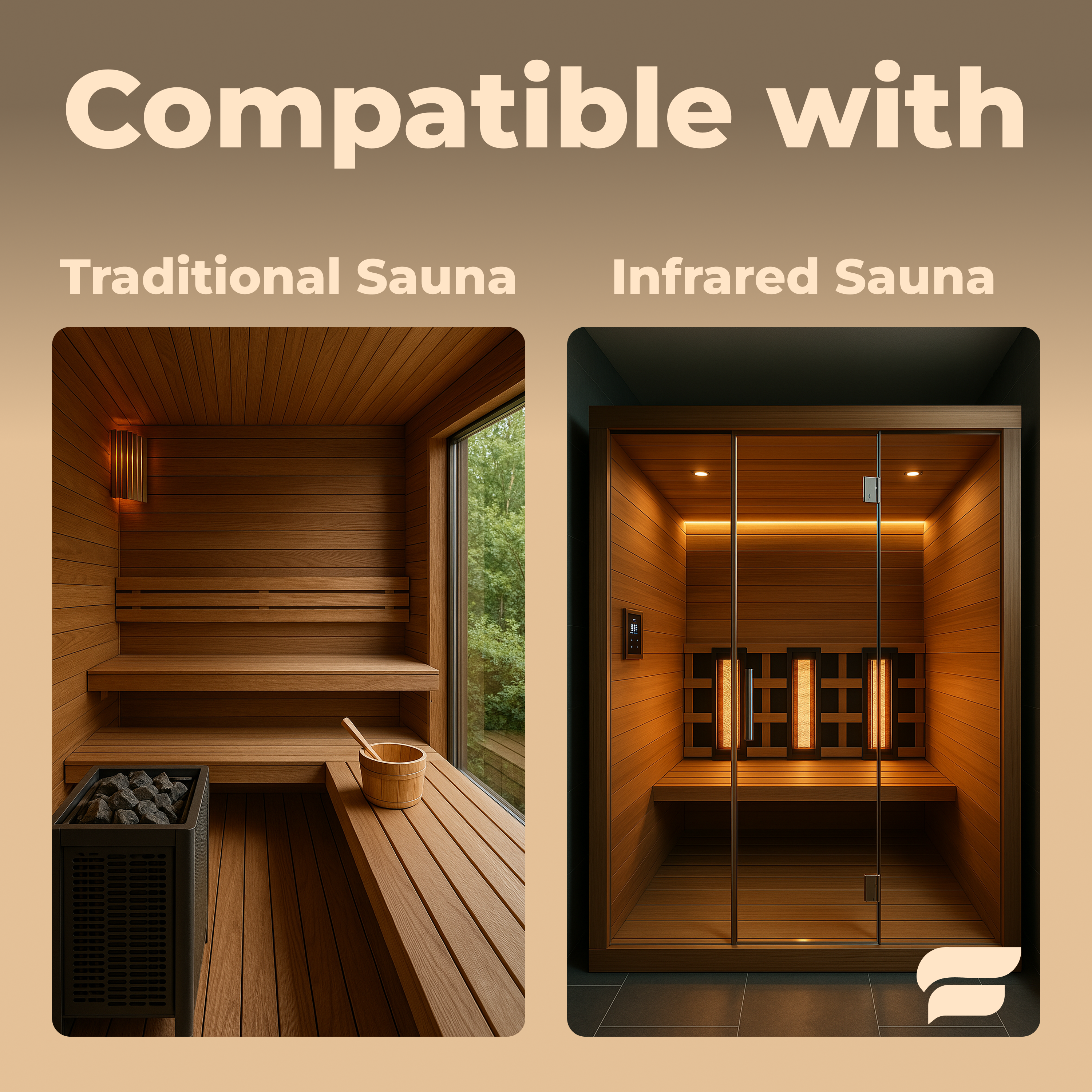 Premium Ergonomic Sauna Backrest with 100% Natural Pine Wood and Non-Slip Pads