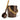 Brown anodized aluminum sauna bucket and bamboo-handled ladle studio shot