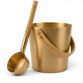 Virta™ Aluminum Sauna Bucket and Ladle Set (Gold)