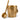Gold sauna water bucket with wooden ladle on a white background