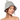 Grey SAUNOM wool sauna hat worn by a woman with eyes closed on a white background