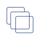 Three overlapping square outlines on a black background