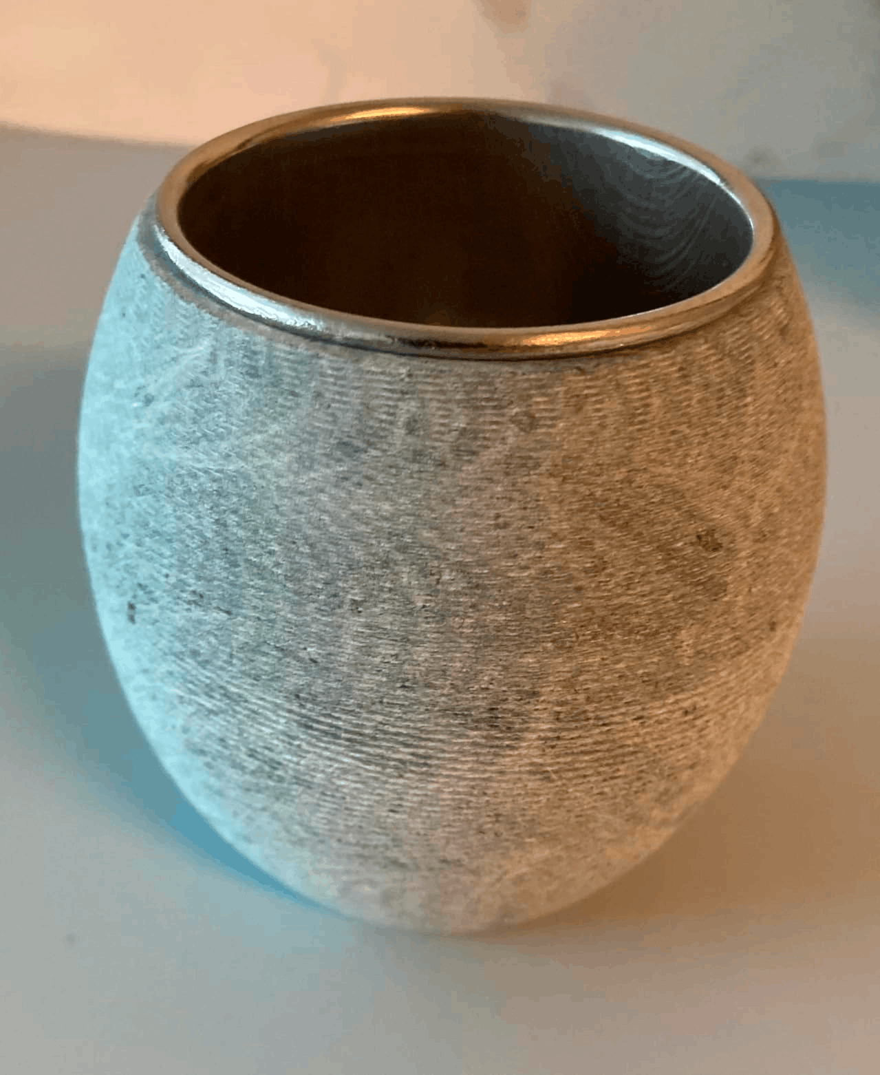 Textured sauna aromatherapy stone bowl for holding essential oils or sauna scents