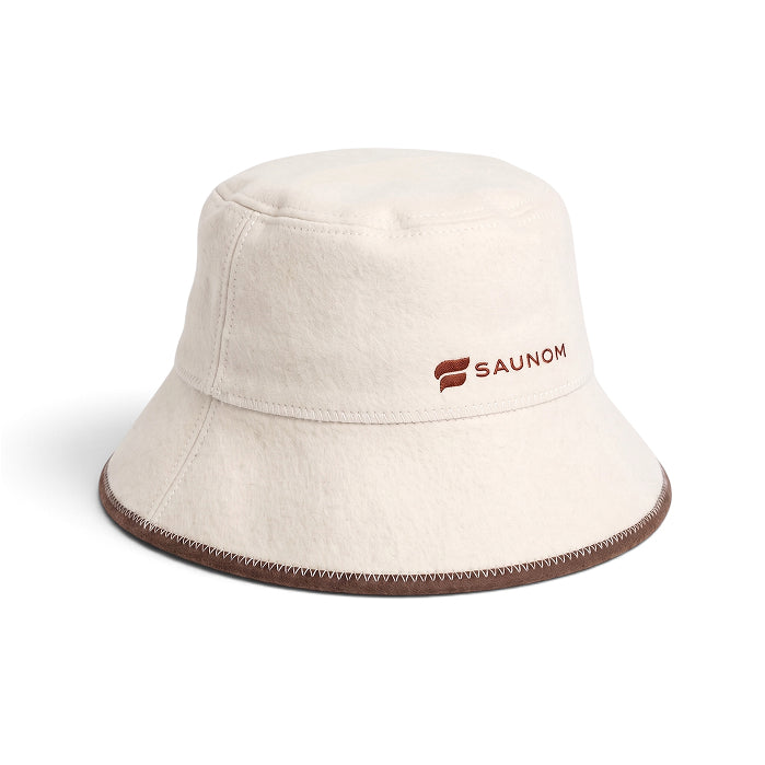 White Saunom Havu Classic Bucket sauna hat, product view