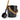 SAUNOM black sauna water bucket and matching ladle with bamboo handles on a white background.