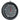 Black SAUNOM rounded sauna thermometer with red needle on a white background